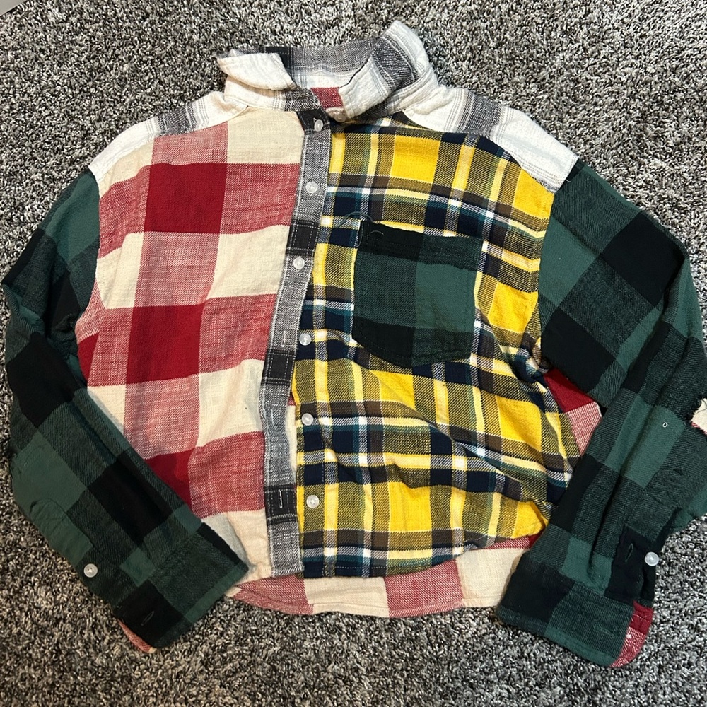 American Eagle Cropped Flannel